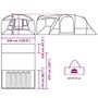 Voir la diapositive 6 : VIDAXL Tente de camping tunnel 5 personnes vert impermeable