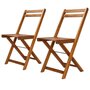 Voir la diapositive 1 : VIDAXL Chaises de bistro d'exterieur lot de 2 Bois d'acacia solide