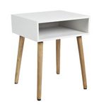 Paris Prix Table de Chevet  Niche  50cm Blanc