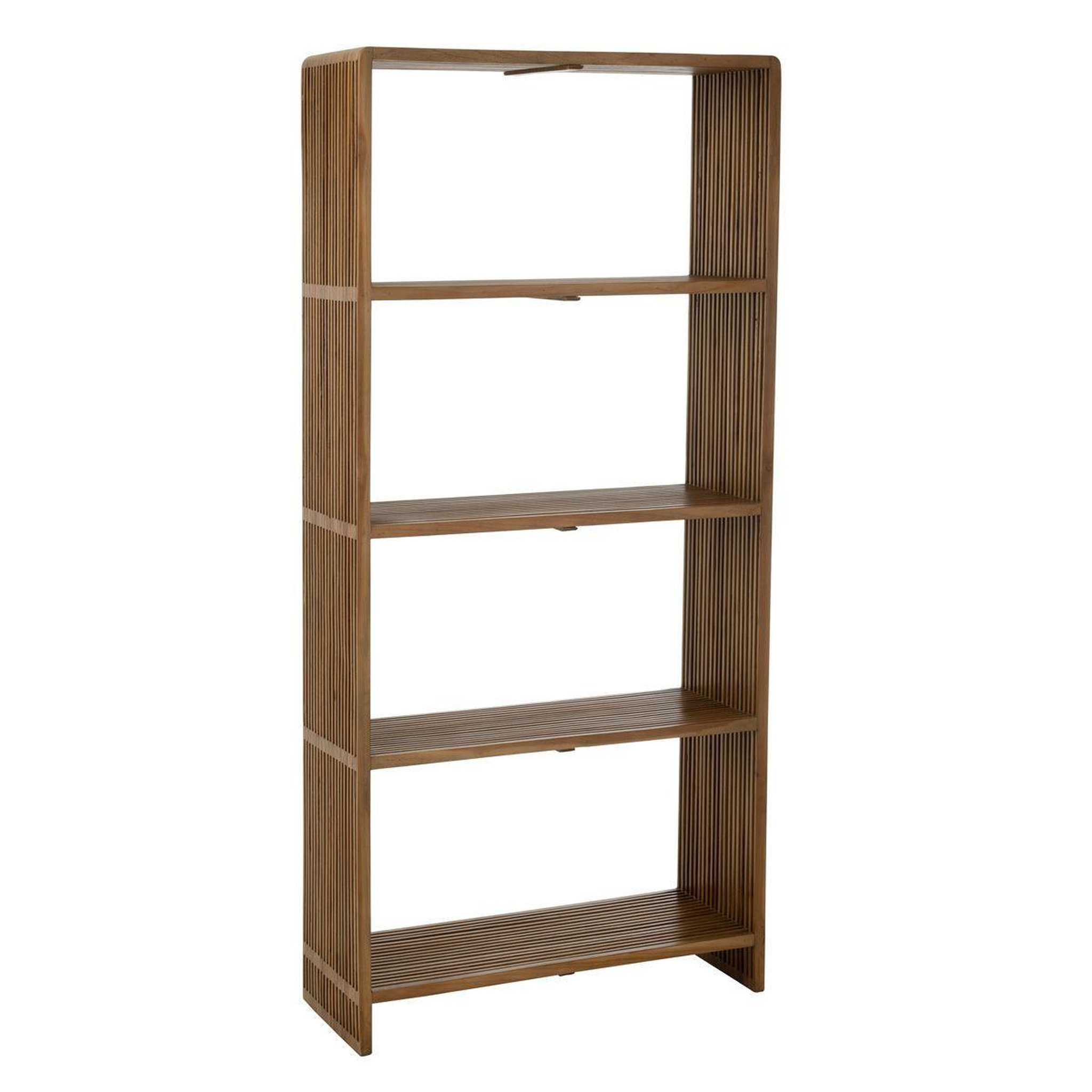 J-LINE Bibliothèque 4 niveaux en bois  teck  190cm naturel