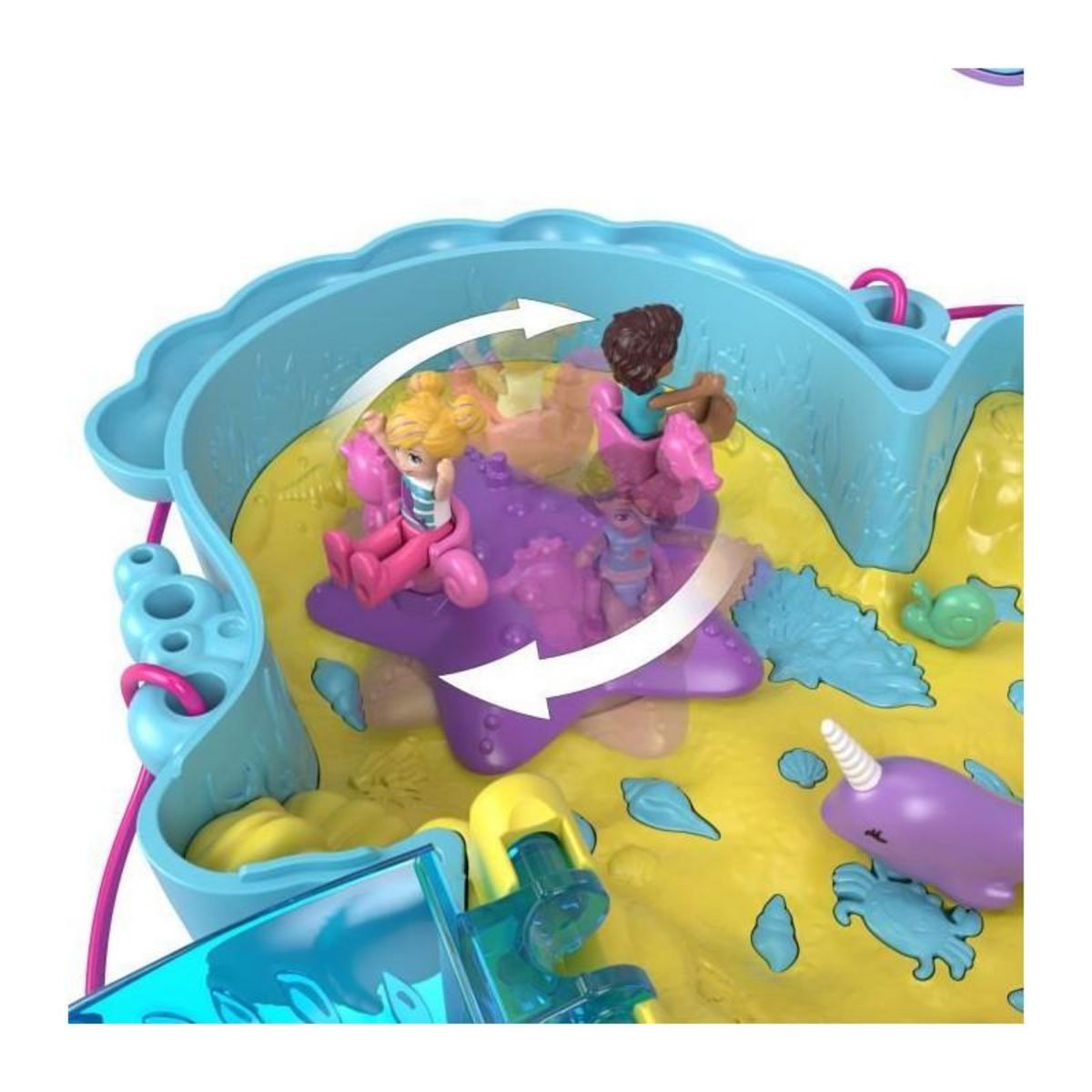 POLLY POCKET Polly Pocket-Papa et moi-Sac surprises hippocampe et 2 mini-figurines HWP03