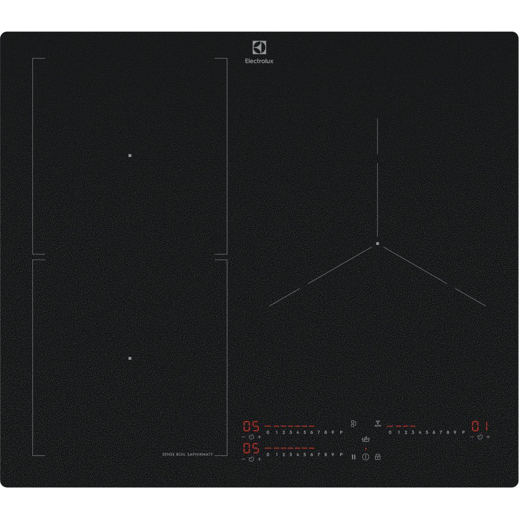 Voir la diapositive 3 : ELECTROLUX Plaque induction eis62356iz saphirmatt®  senseboil résistante aux rayures 3 foyers