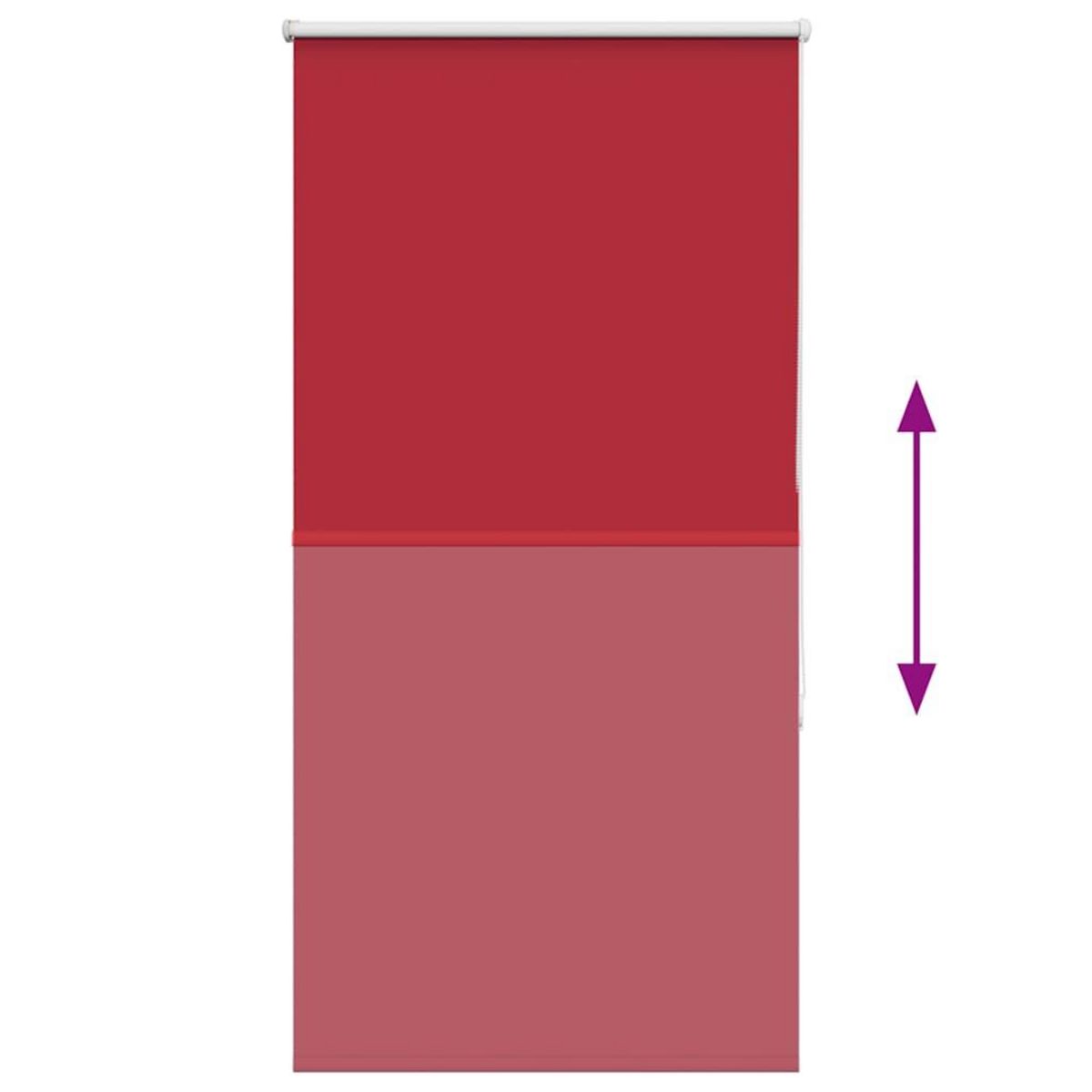VIDAXL Store enrouleur occultant rouge largeur du tissu 80,7 cm