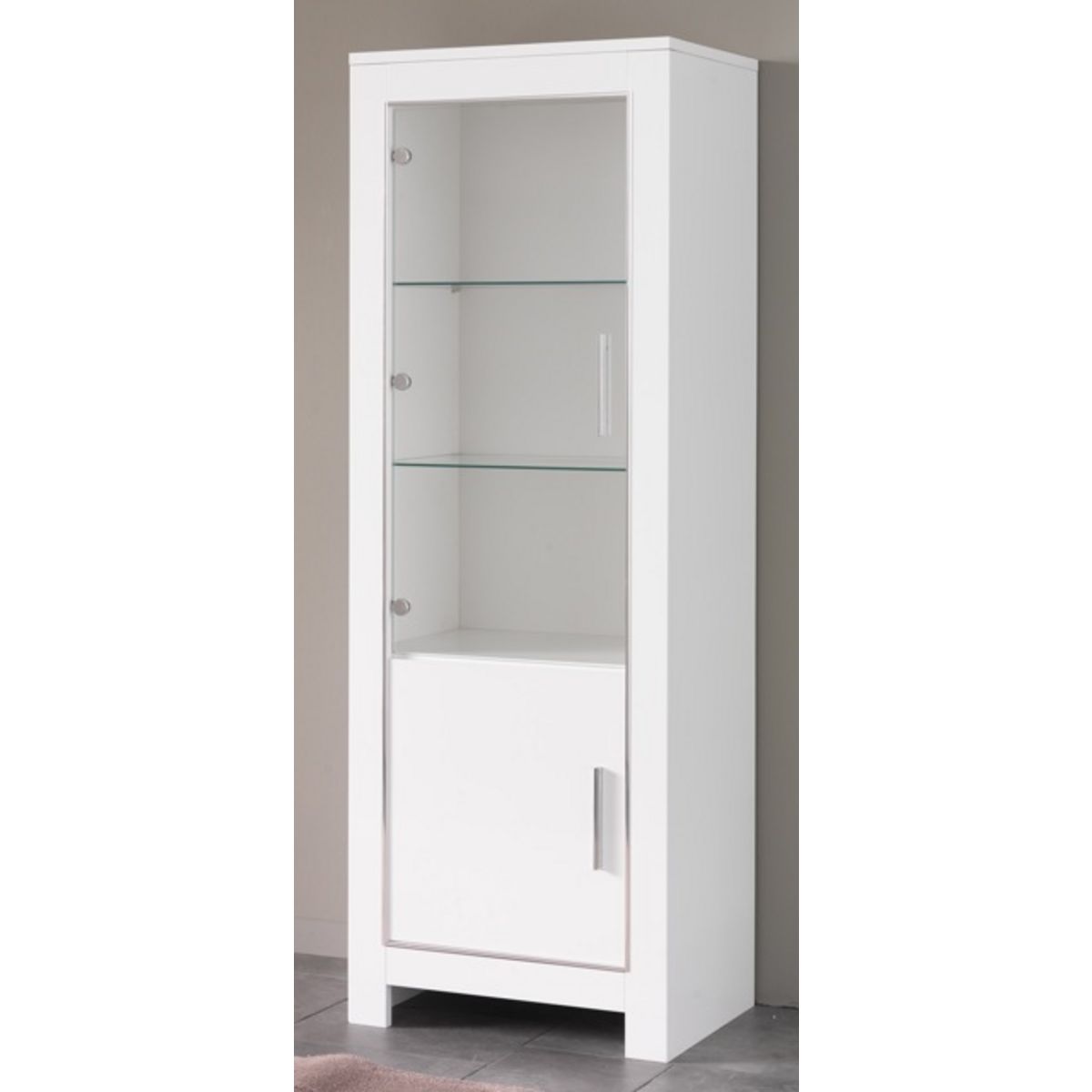 Vitrine design 1 porte laquée brillante L112cm MILANO