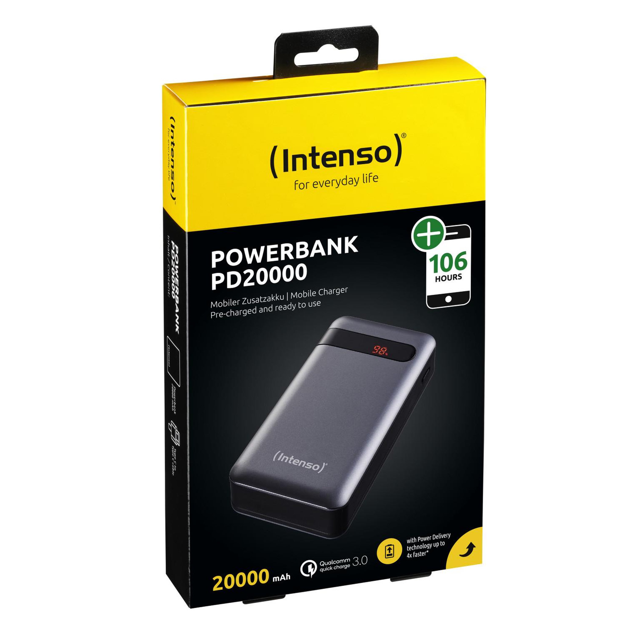 Voir la diapositive 3 : Intenso Intenso pd20000 power delivery lithium polymère (lipo) 20000 mah anthracite