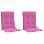 Voir la diapositive 3 : VIDAXL Coussins de chaise a dossier bas lot de 2 rose tissu