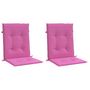 Voir la diapositive 3 : VIDAXL Coussins de chaise a dossier bas lot de 2 rose tissu