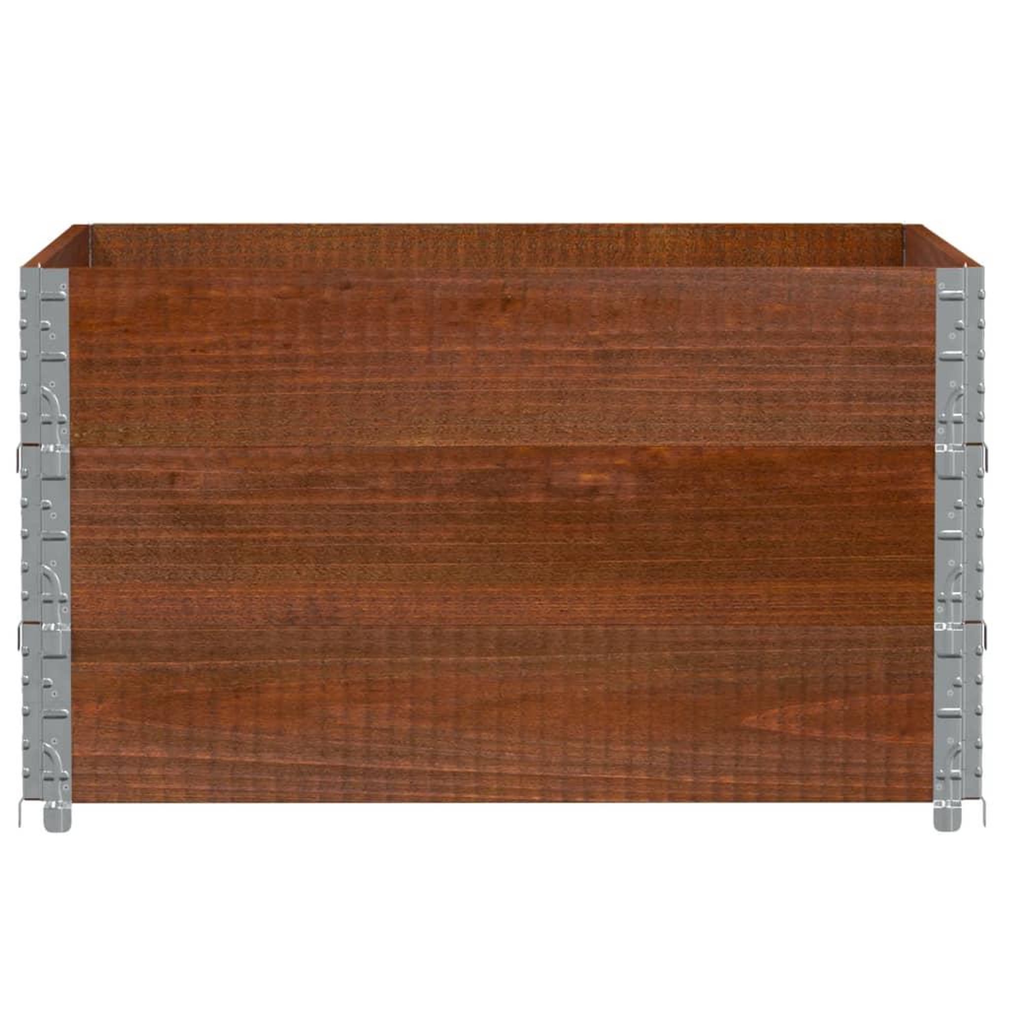 Voir la diapositive 3 : VIDAXL Jardiniere marron 100x100 cm bois massif de pin
