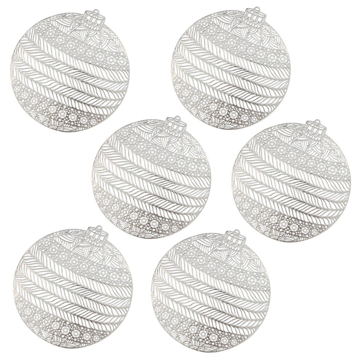 FEERIC LIGHT & CHRISTMAS Lot de 6 sets de table boule de Noël