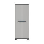 KIS KIS Armoire de rangement haute Linear - 68 x 39 x 173 cm - Noir et gris