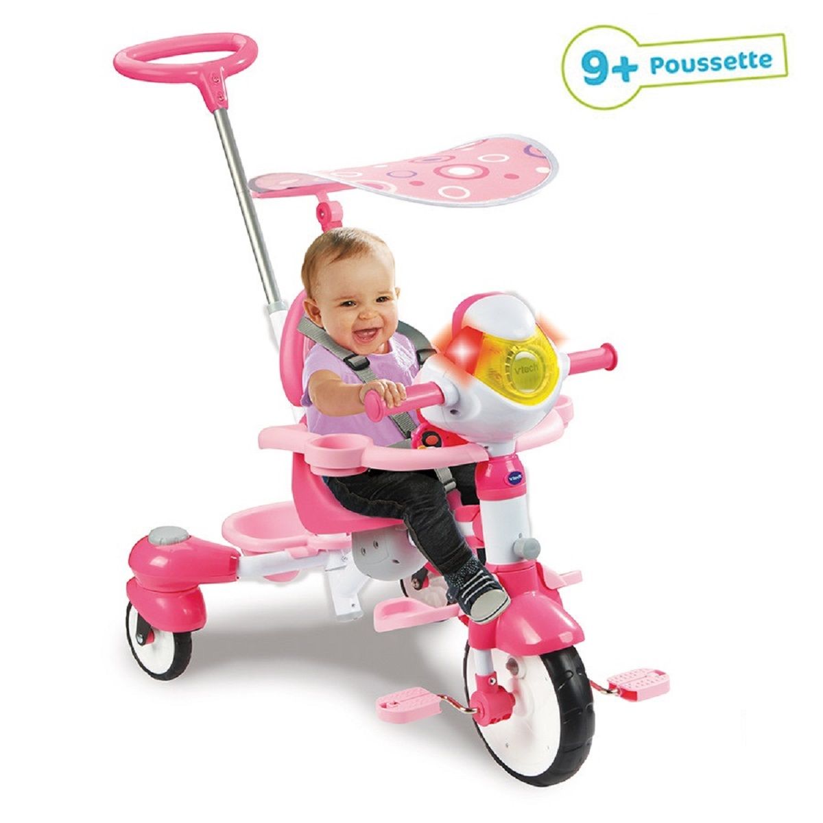 VTECH Tricycle interactif 6 en 1 rose - Dès 9 mois 