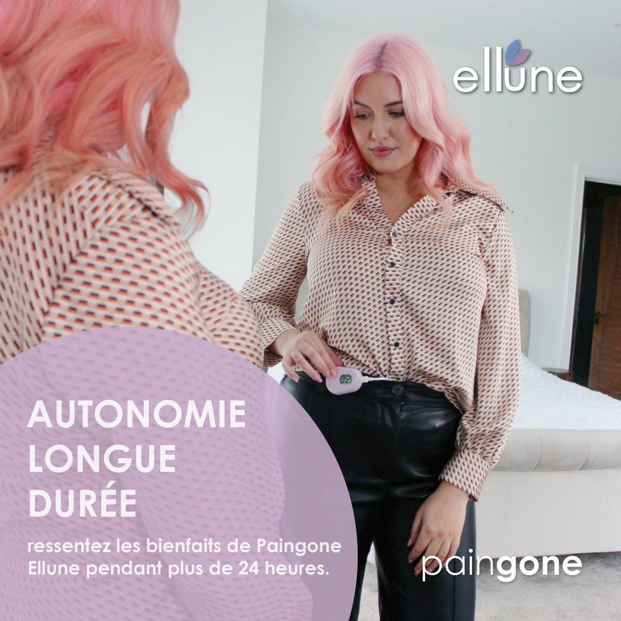 Voir la diapositive 5 : PAINGONE Appareil anti douleur règles Ellune de base couleur lavande vogue