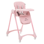 Voir la diapositive 2 : BEBELISSIMO Bebelissimo - Chaise haute évolutive bébé - Pliable - Compacte - Réglable hauteur - De 6 mois à 3 ans (15kg) - rose - Bon Appetit