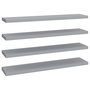 Voir la diapositive 2 : VIDAXL Etageres murales flottantes 4 pcs gris 120x23,5x3,8 cm MDF
