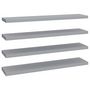 Voir la diapositive 2 : VIDAXL Etageres murales flottantes 4 pcs gris 120x23,5x3,8 cm MDF