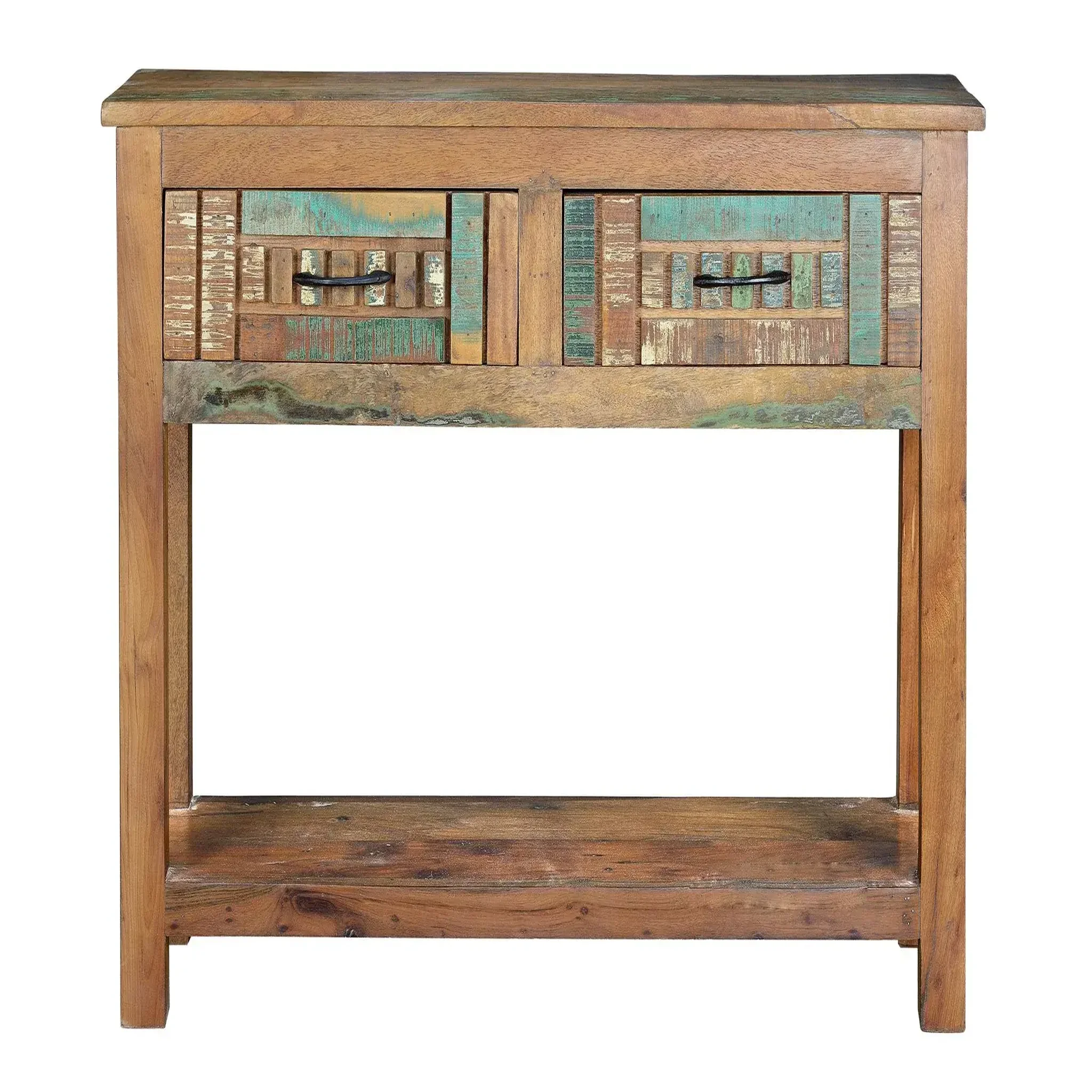 GINER Y COLOMER SL Console en bois recyclé 105 cm style vintage industriel