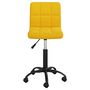 Voir la diapositive 3 : VIDAXL Chaise pivotante de bureau Jaune moutarde Velours