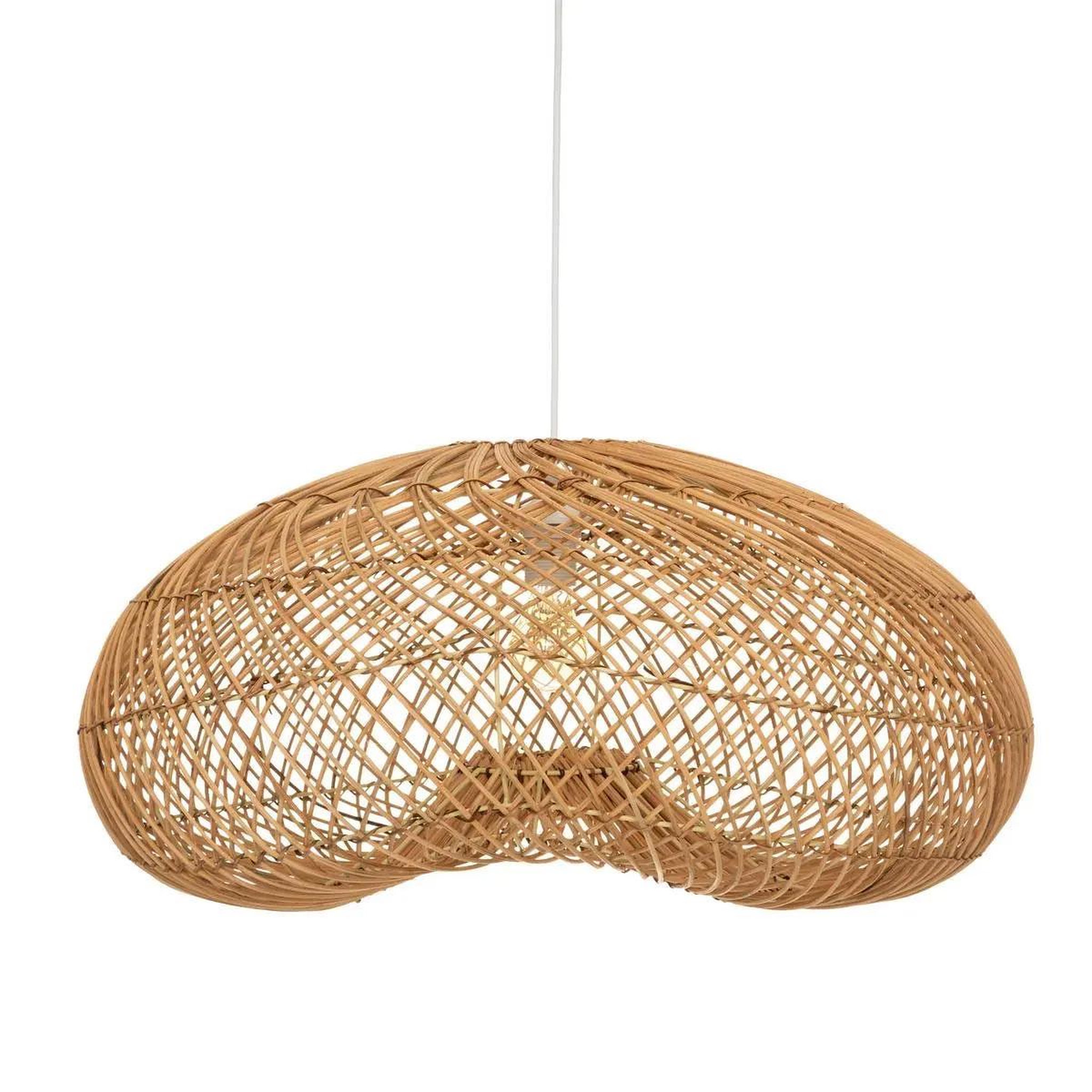 ATMOSPHERA Lampe suspension en rotin  jeny  68cm beige