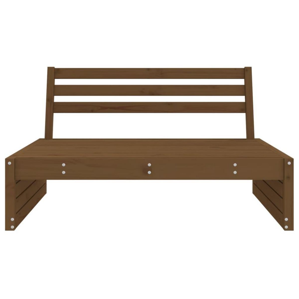 VIDAXL Canape central de jardin marron miel 120x80 cm bois pin massif