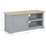 Voir la diapositive 6 : VIDAXL Meuble TV Gris 90x30x40 cm Bois