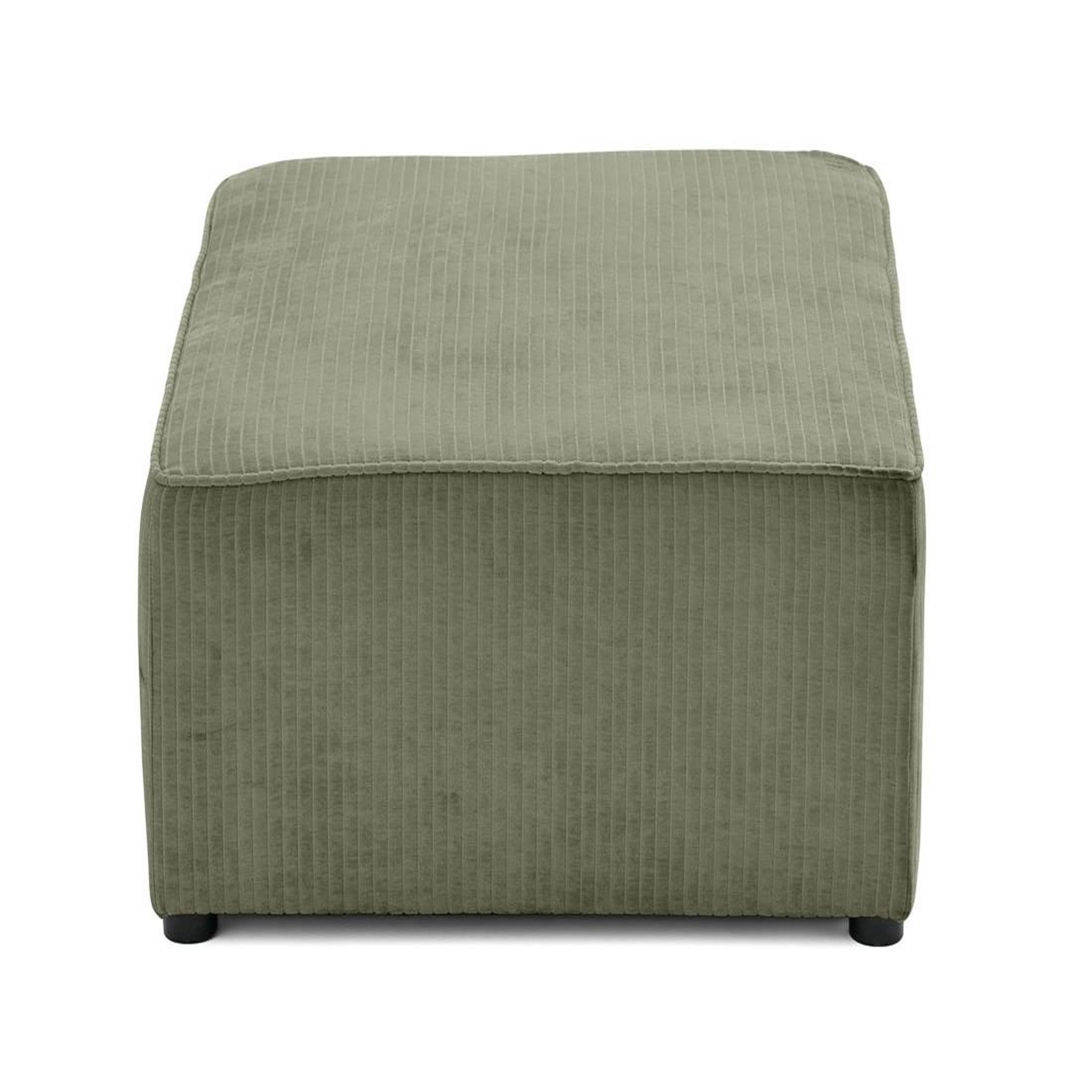 Voir la diapositive 4 : BEST MOBILIER Topaze - pouf - en velours côtelé plat