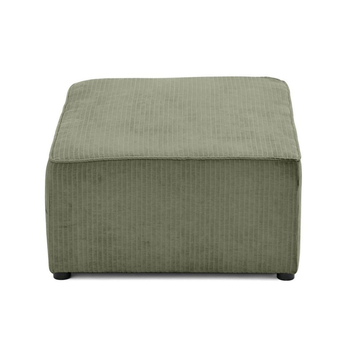 BEST MOBILIER Topaze - pouf - en velours côtelé plat