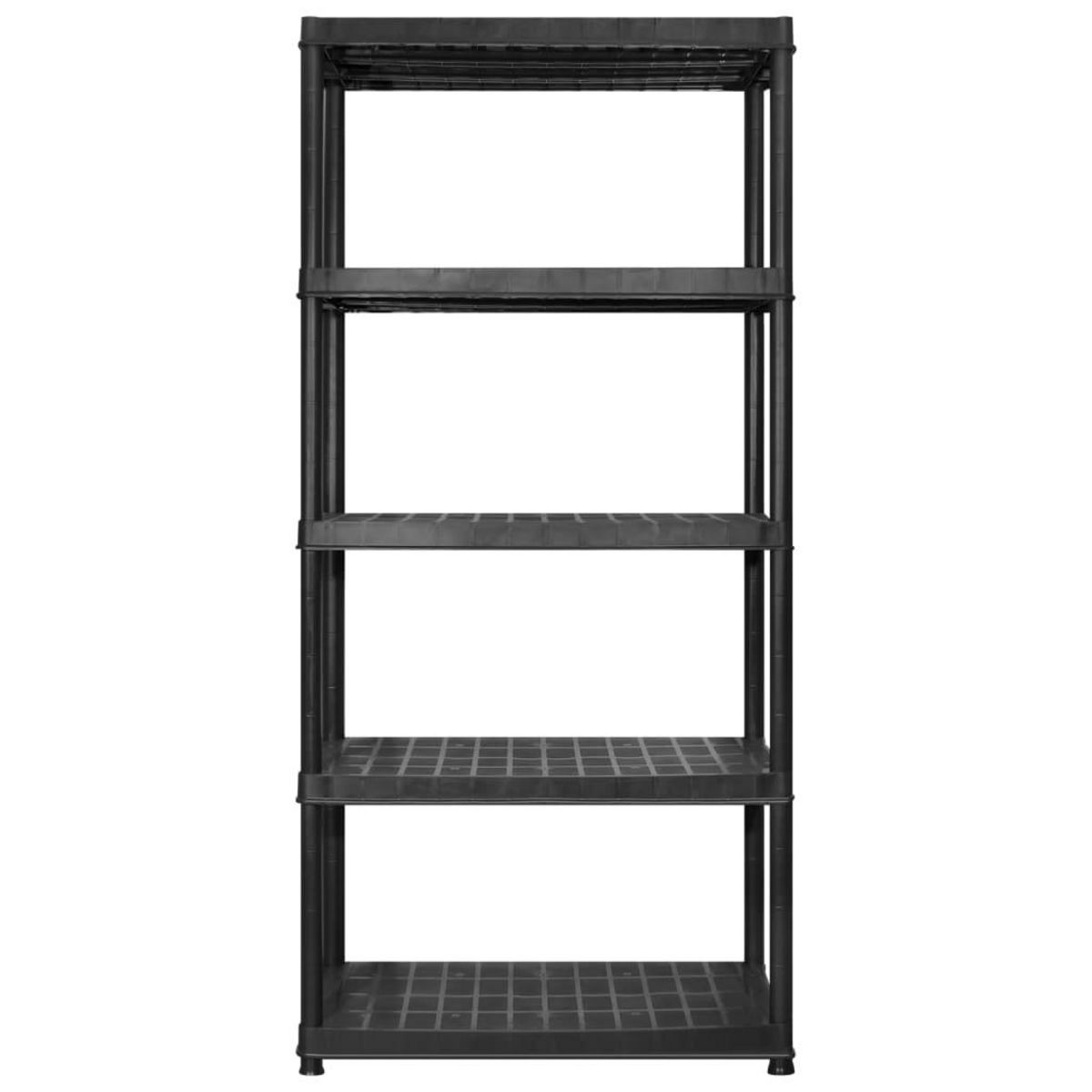 VIDAXL Etagere de rangement a 5 niveaux Noir 183x45,7x185 cm Plastique