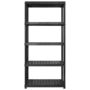Voir la diapositive 3 : VIDAXL Etagere de rangement a 5 niveaux Noir 183x45,7x185 cm Plastique