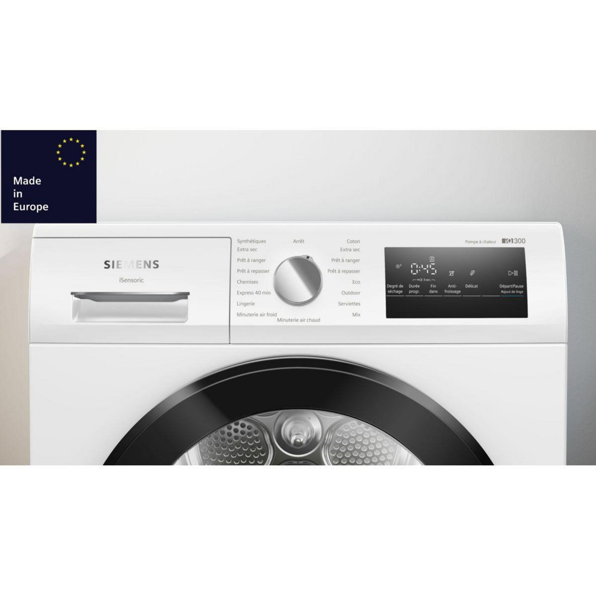 Siemens Sèche linge pompe à chaleur WT45H00BFR