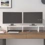 Voir la diapositive 3 : VIDAXL Support de moniteur Blanc 100x27x15 cm Bois de pin solide