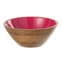 Voir la diapositive 1 : Paris Prix Saladier Rond en Bois  Kos  30cm Marron & Fuchsia