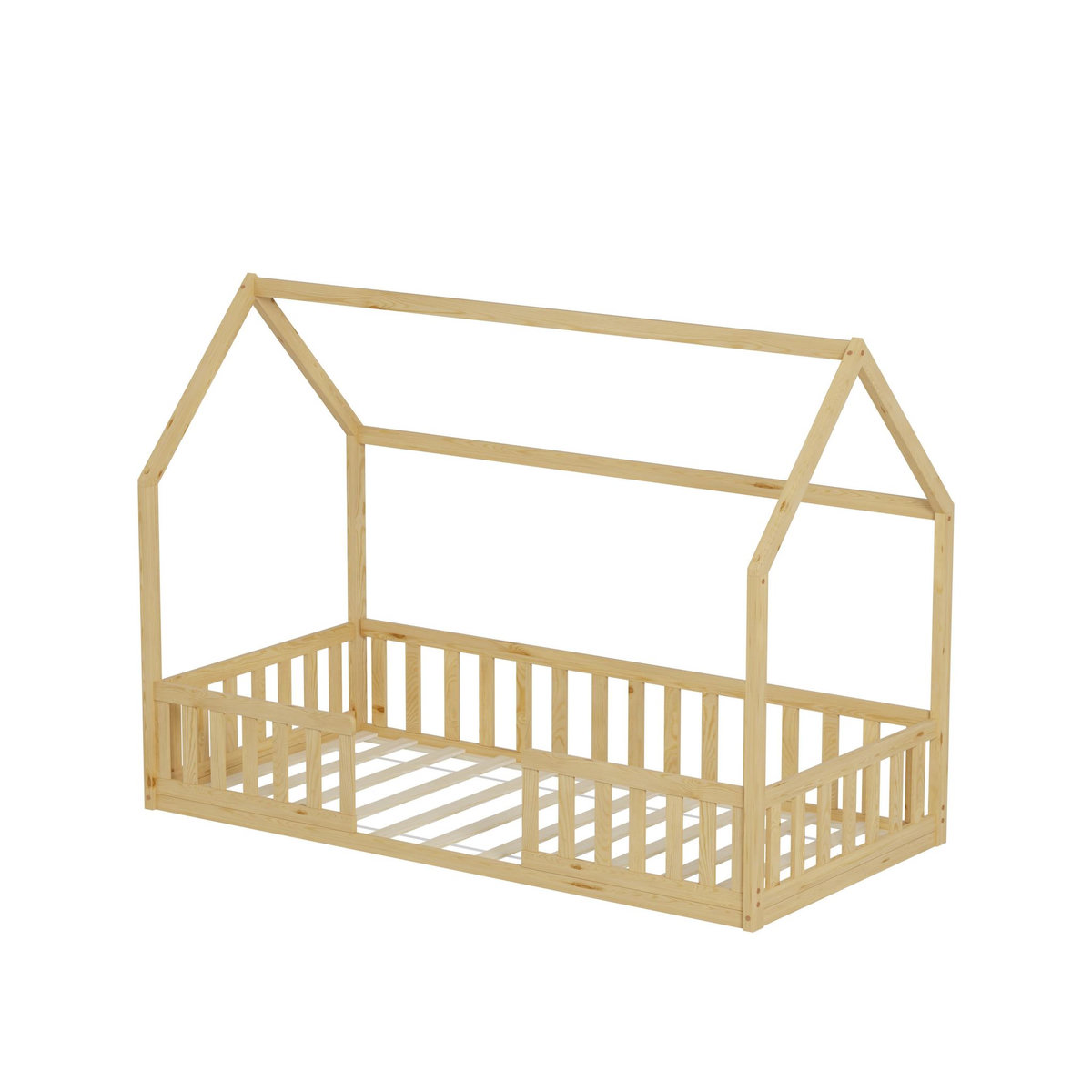 MINEA MINEA | Lit cabane avec barrière NID ENCHANTE 90x190 cm (matelas non inclus)