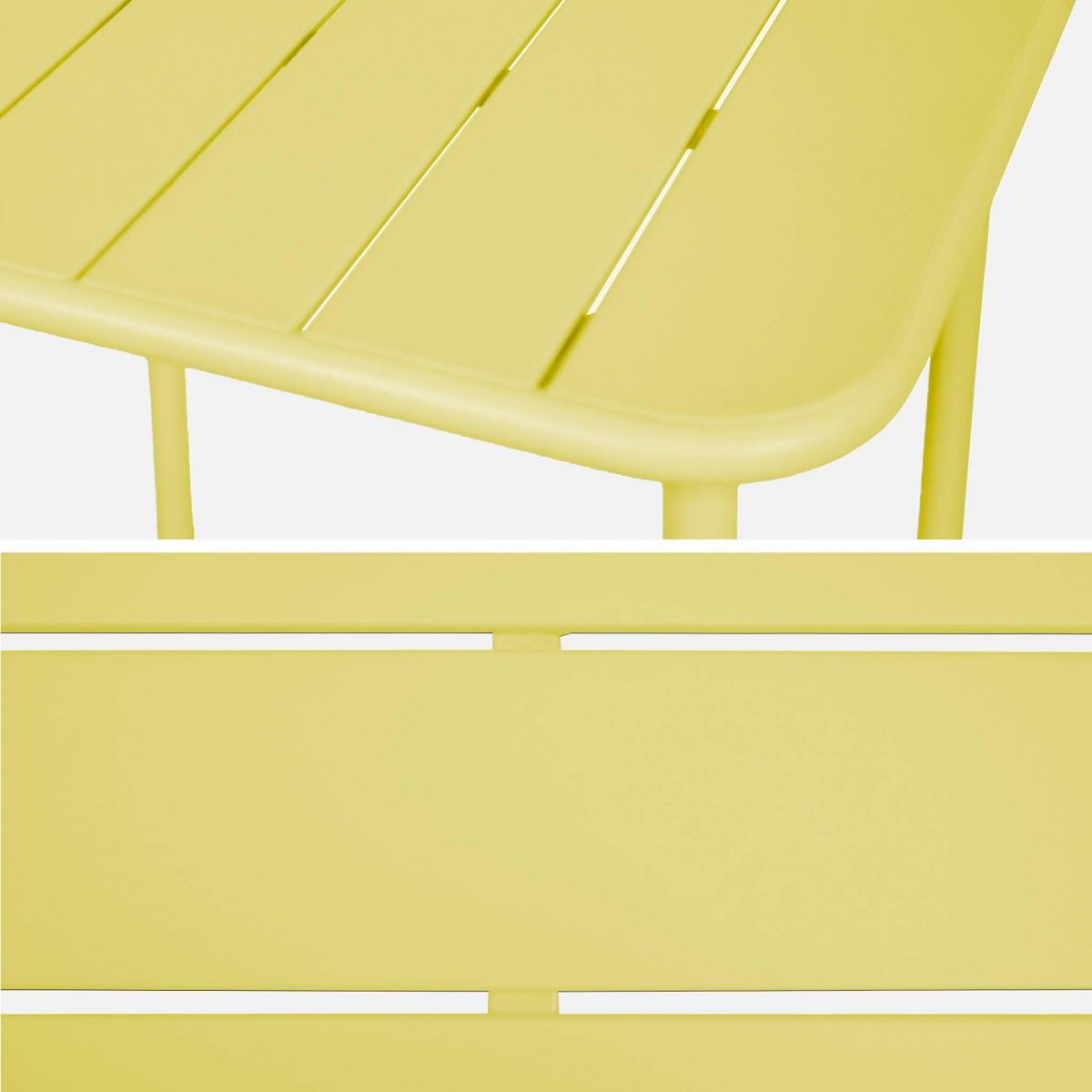 SWEEEK Table de jardin métal 2 places, Amelia 70 x 70cm