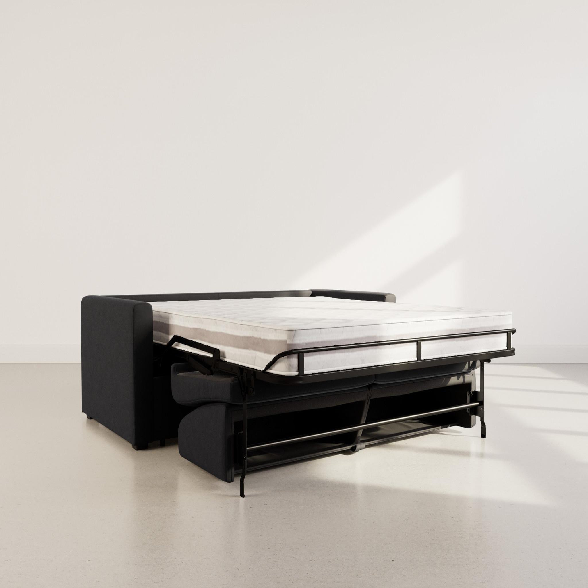 Voir la diapositive 2 : BEST MOBILIER Julia - canapé 3 places convertible express couchage quotidien 140 cm matelas 18 cm en tissu