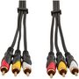 Voir la diapositive 2 : ESSENTIEL B Câble RCA 3RCA/3RCA - 2m -ecp