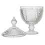 Voir la diapositive 2 : Paris Prix Bonbonnière Design en Verre  Diamant  31cm Transparent