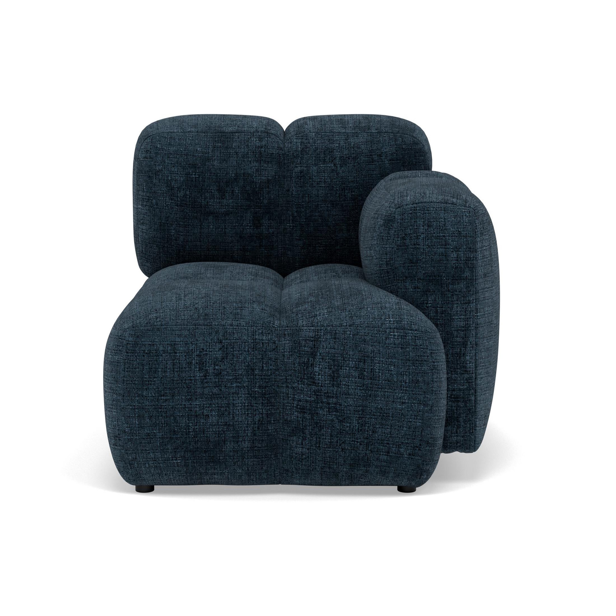 Voir la diapositive 1 : BEST MOBILIER Grace - module d'assise droit en velours texturé