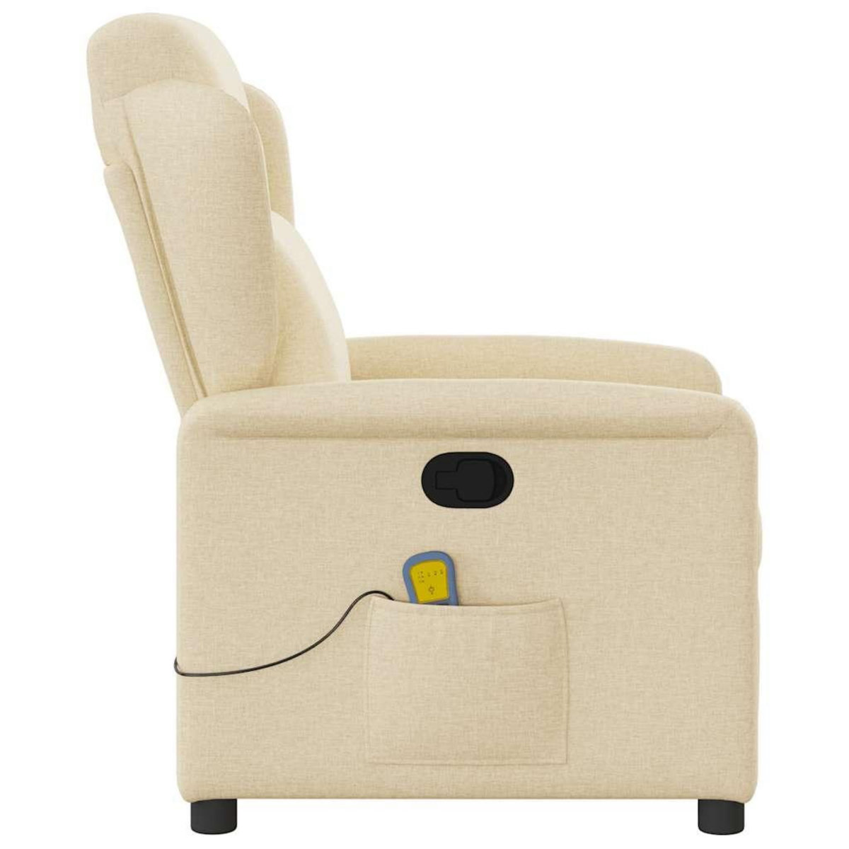 VIDAXL Fauteuil de massage inclinable Creme Tissu