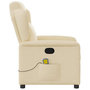 Voir la diapositive 4 : VIDAXL Fauteuil de massage inclinable Creme Tissu