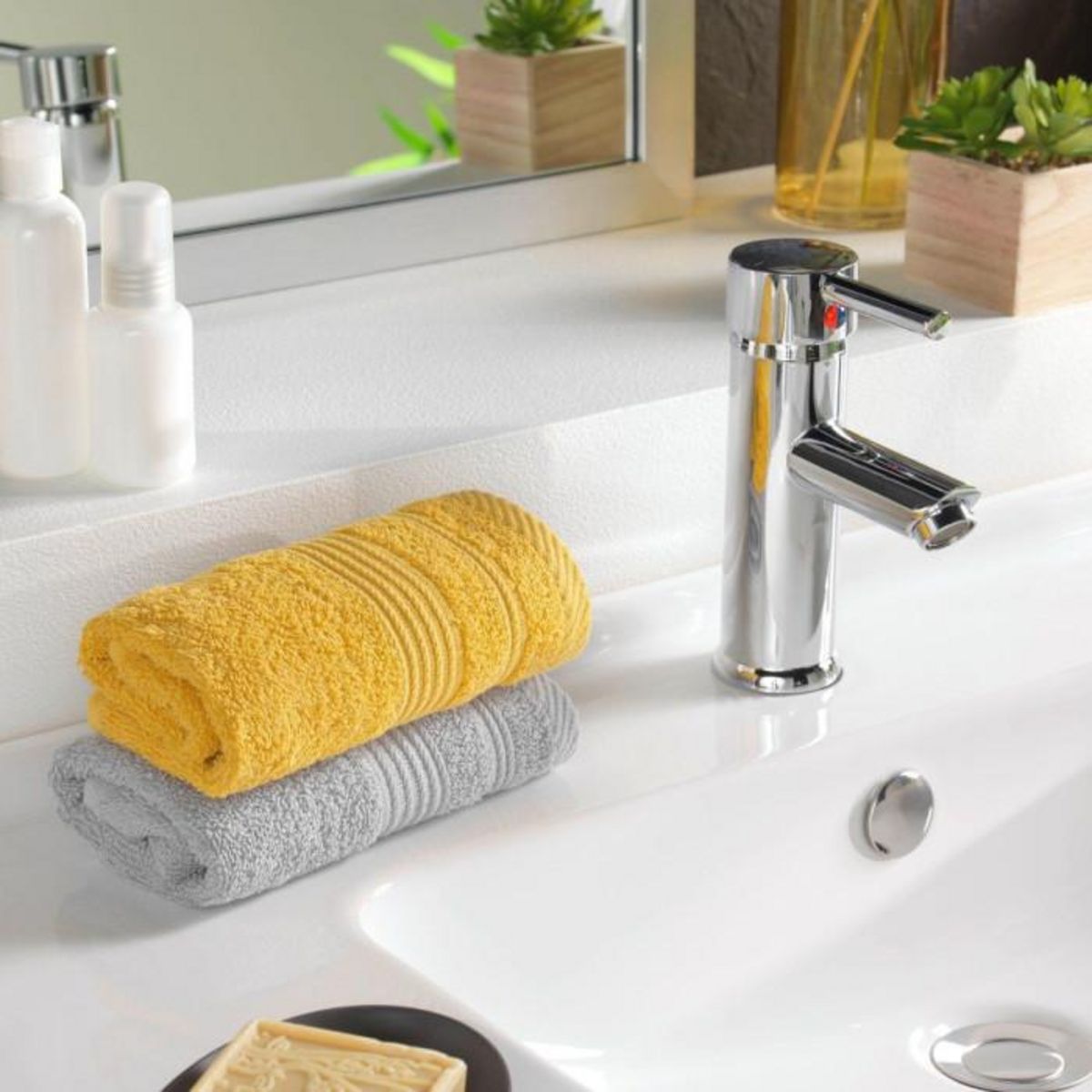 Paris Prix Serviette d'Invité  Tendresse  30x50cm Mimosa