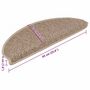 Voir la diapositive 6 : VIDAXL Tapis d'escalier autocollants 15 pcs 65x21x4 cm Sable