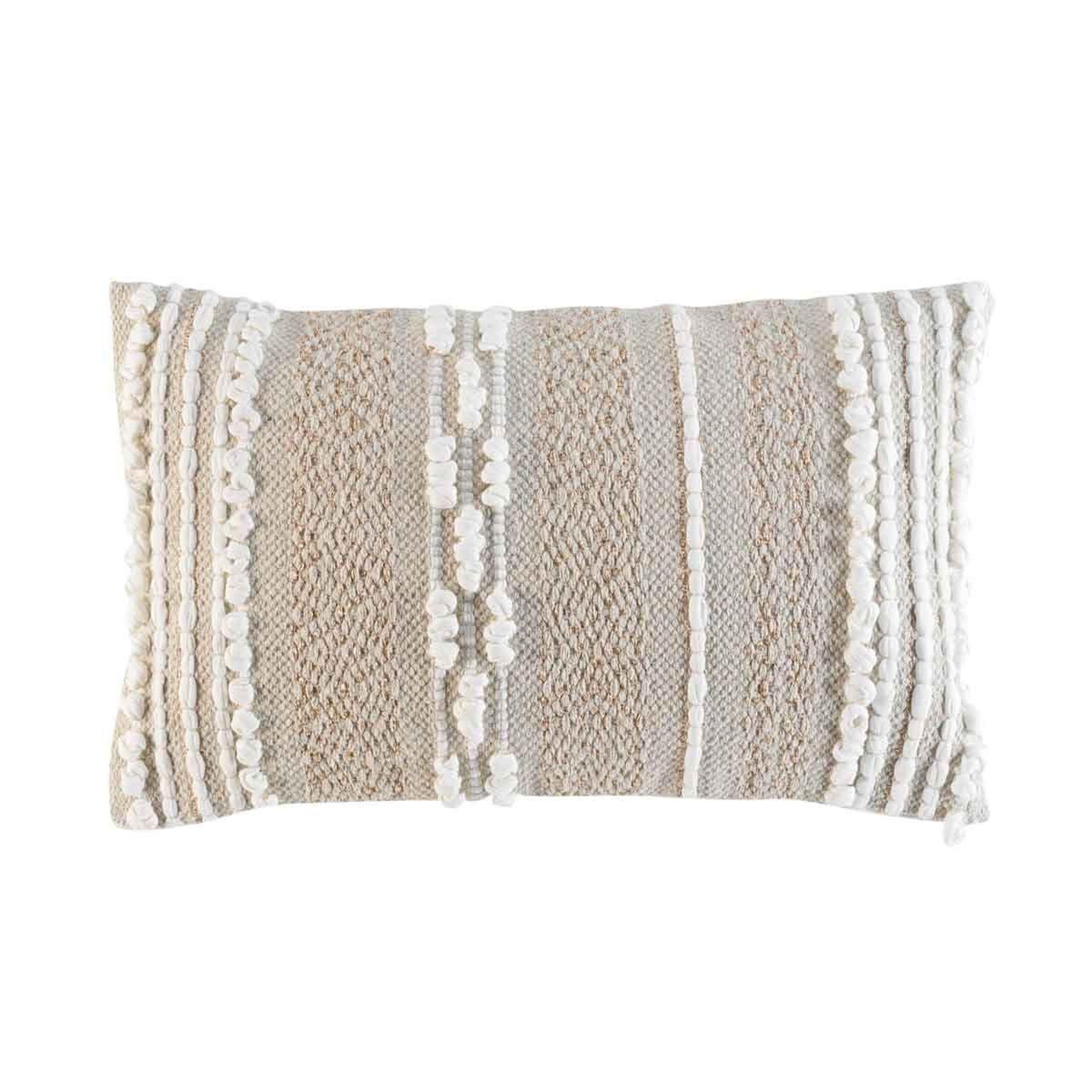 Douceur d'Intérieur Coussin déco  blanca  30x50cm naturel & blanc