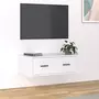 VIDAXL Meuble TV suspendu Blanc 80x36x25 cm Bois d'ingenierie