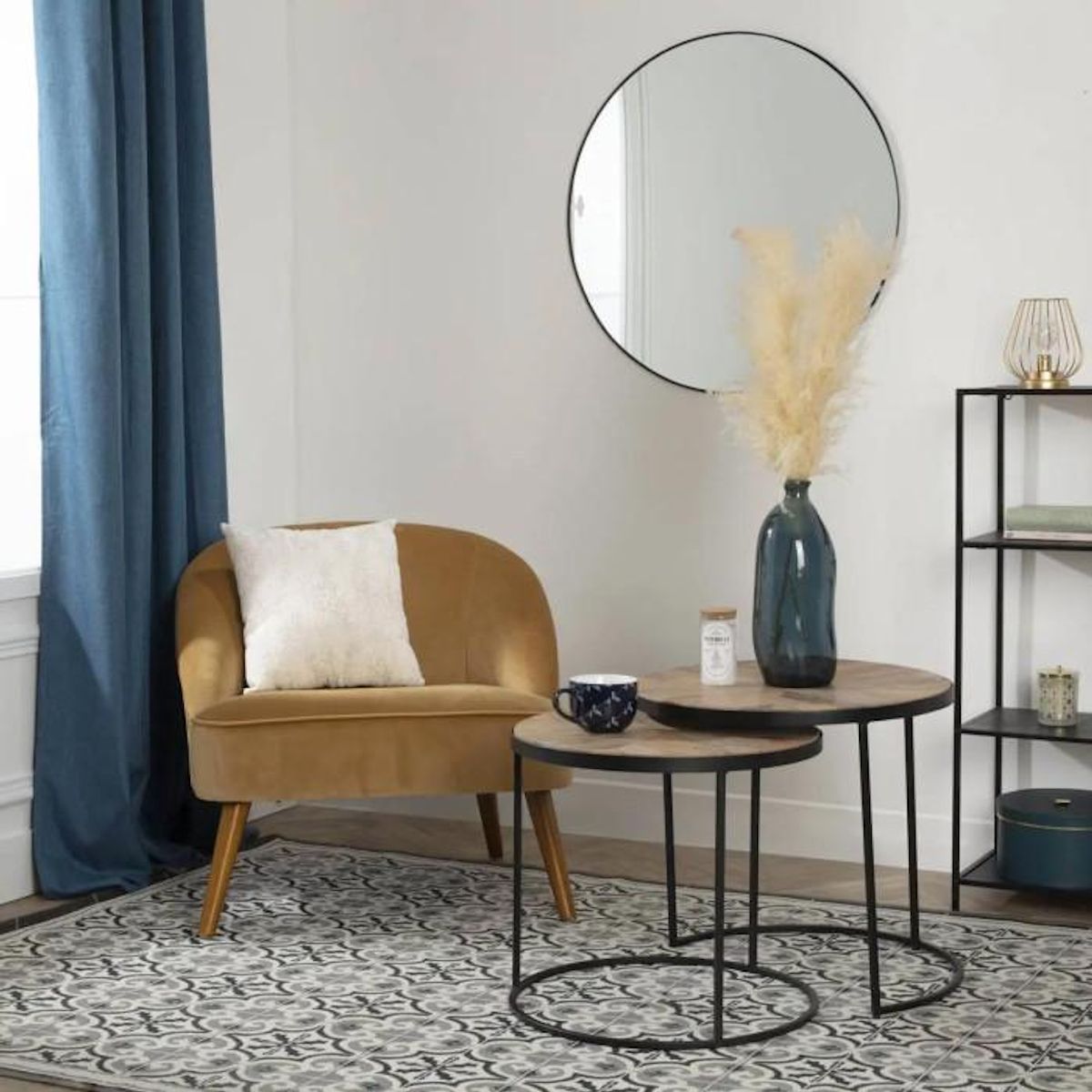 ATMOSPHERA Fauteuil contemporain Naova - H. 71 cm