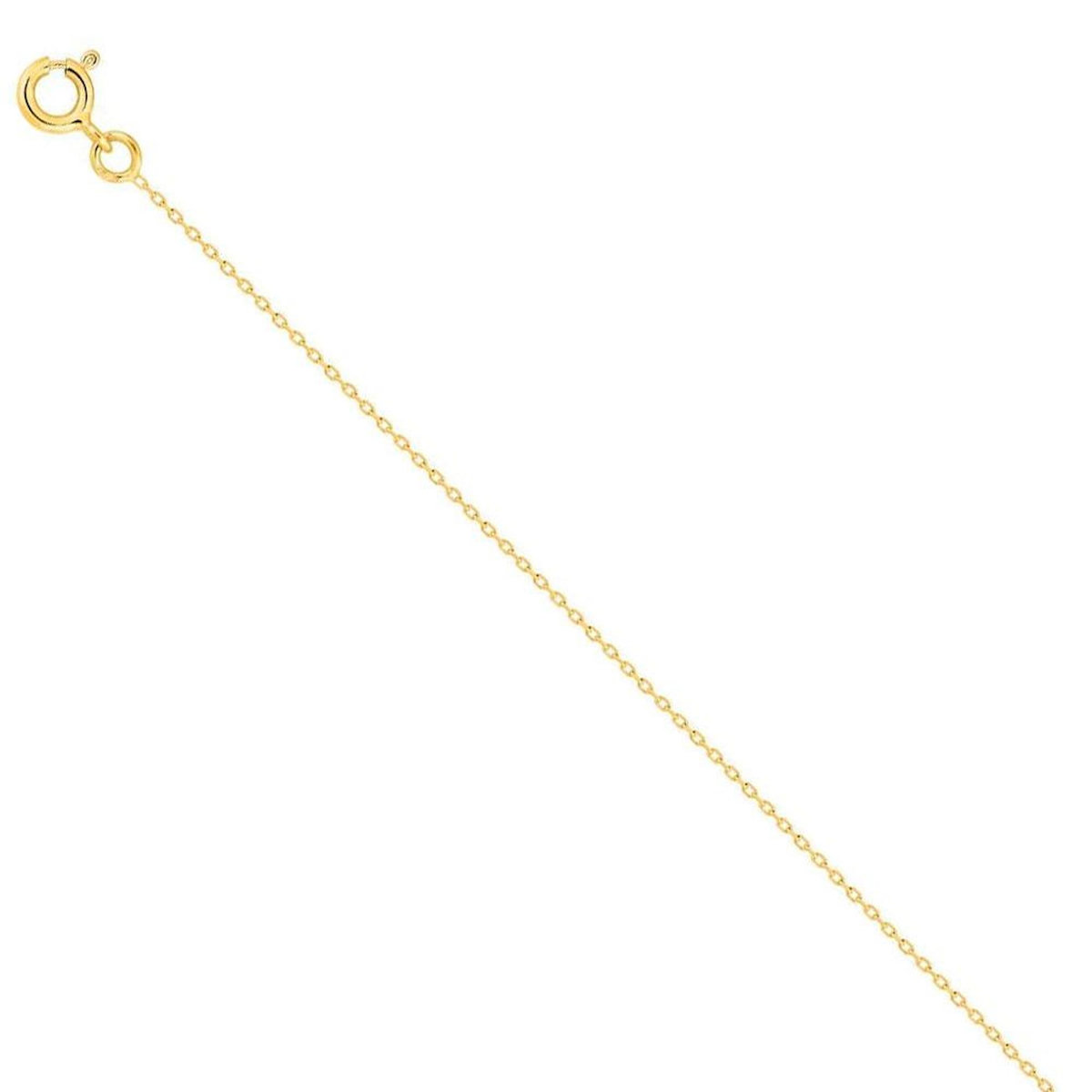 L'ATELIER D'AZUR Collier Chaine Or 18 Carats 750/000 Jaune Forçat Diamantée - Femme ou Enfant