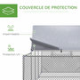 Voir la diapositive 5 : PAWHUT Enclos poulailler chenil 12,54 m² - parc grillagé dim 6,6L x 1,9l x 1,95H m - espace couvert - acier galvanisé