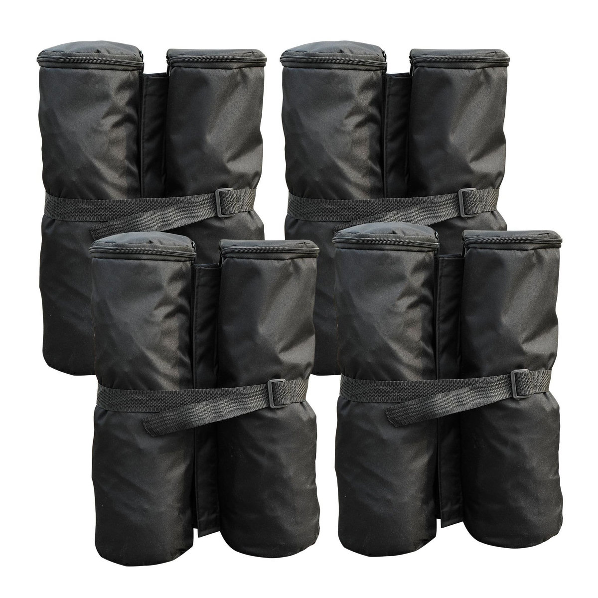 HOMCOM Lot 4 sacs de lestage de fixation pour tonnelle parasol pavillon volume max. 15kg noir