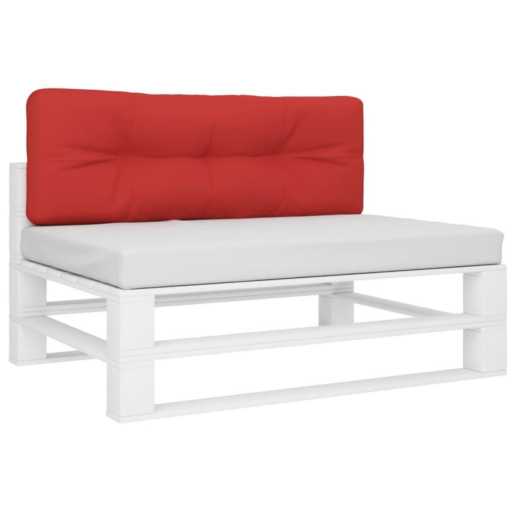 Voir la diapositive 3 : VIDAXL Coussin de palette rouge 120x40x12 cm tissu