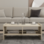 Voir la diapositive 2 : CONCEPT USINE Table basse en bois effet pierre - 2 niches ALBIN