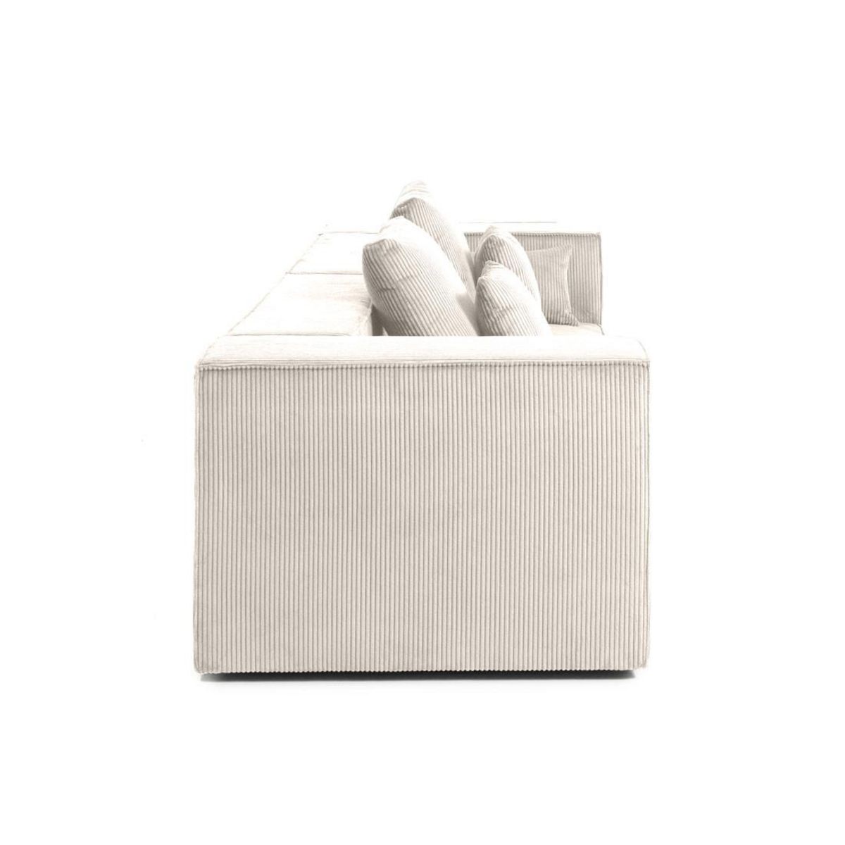 LISA DESIGN Colombine - canapé modulable droit - 2 places - en velours côtelé